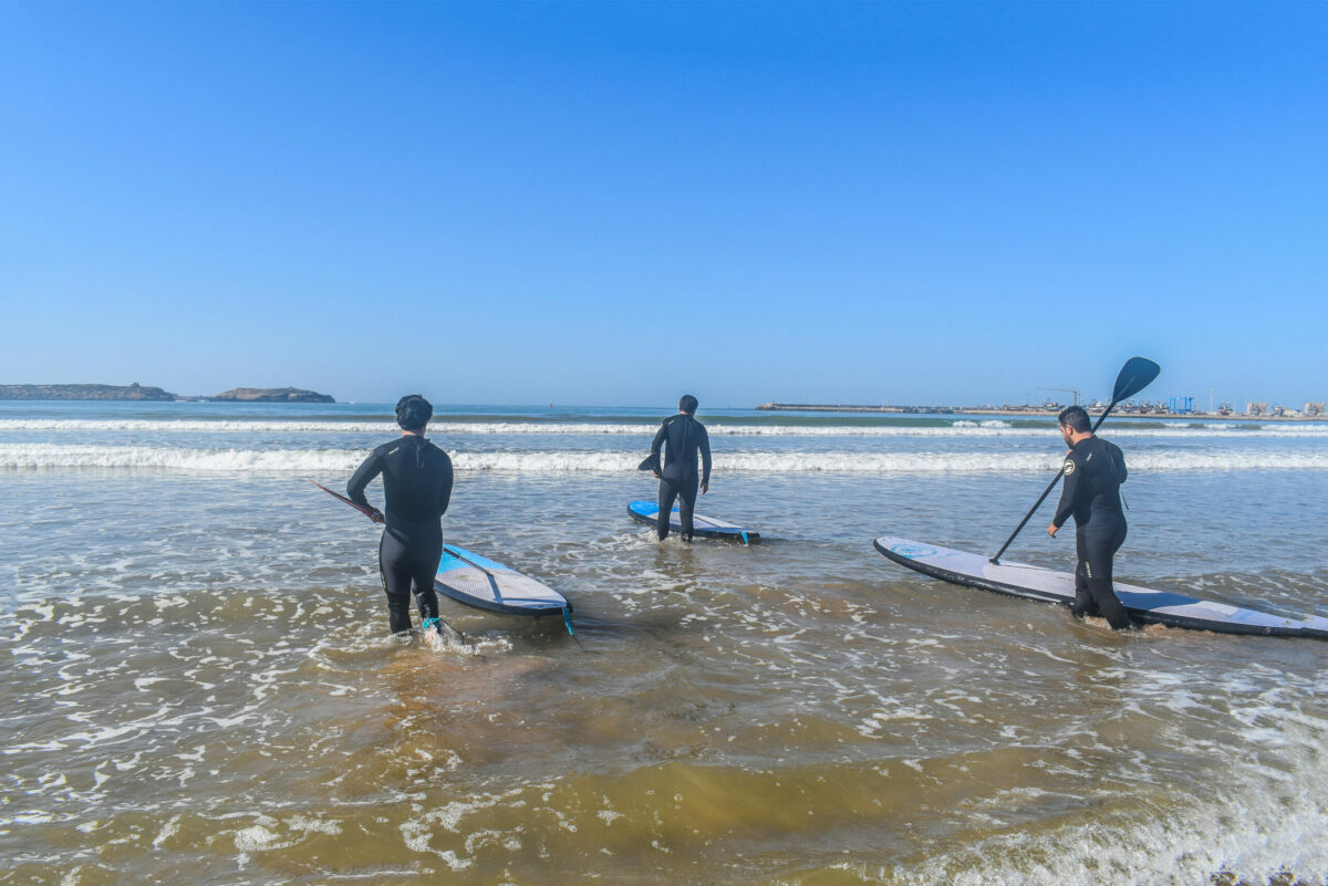 Stand-up paddle Essaouira Morocco Bleukite school